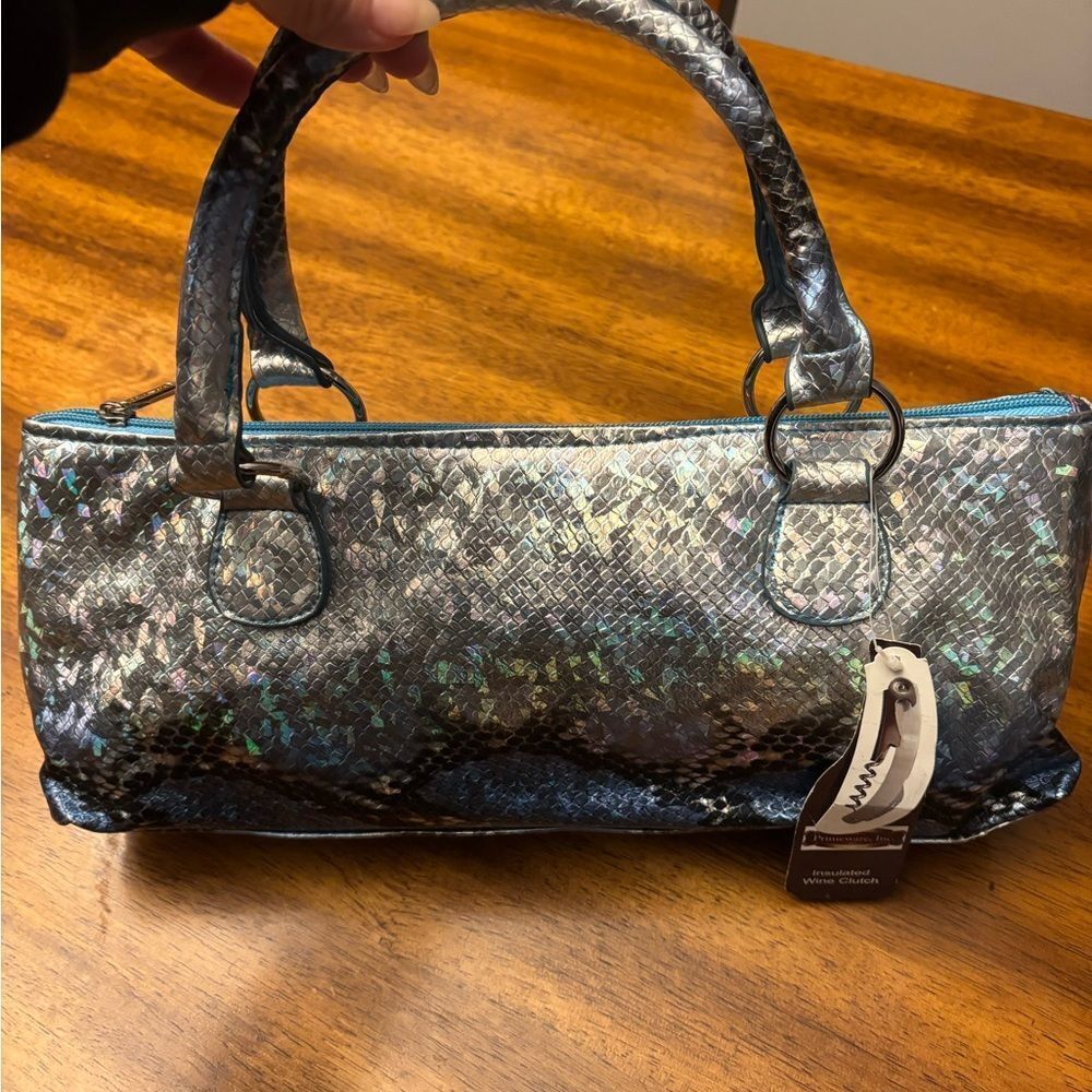 Stylish Iridescent Wine Cooler Handbag NWT